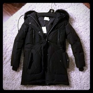 Vince Hooded Parka with Genuine Fox Fur